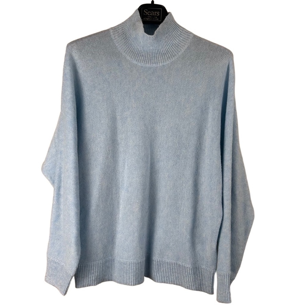 Reitmans women’s cashmere blend sweater light blue lightweight size small